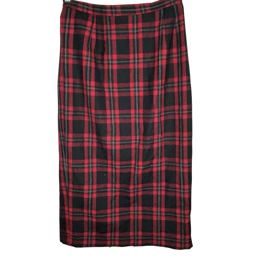 Vintage Parisian Sig Plaid Maxiโ Skirt Medium Preppy Holiday Old Money Goth Punk